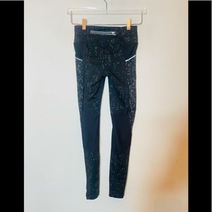Athleta Black with color specks Leggings XXS